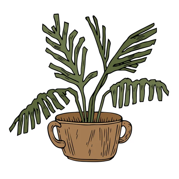 Planta Verde Elemento Jardín — Vector de stock