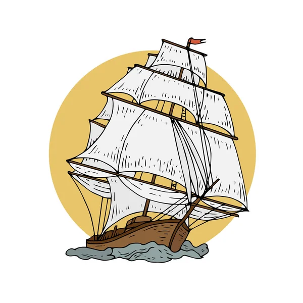 Корабль Солнце Урожая — стоковый вектор