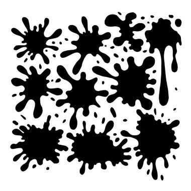 siyah boya lekeleri seti toplama