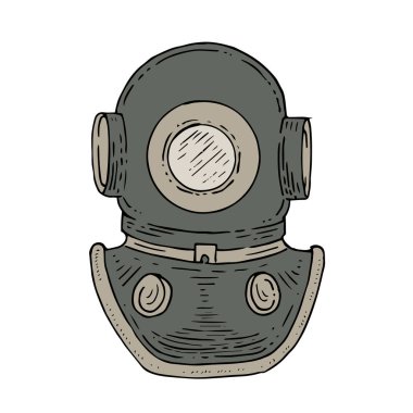 dalış kask simge sembolü elemanı