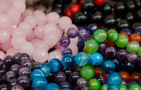 Banyak Gelang Berwarna Warni Pasar Indonesia Perhiasan Buatan Tangan — Stok Foto