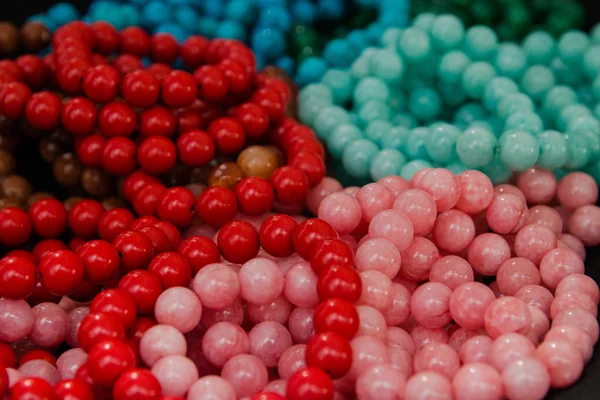 Lot Colorful Bracelets Indonesian Market Handmade Jewellery — Stock Photo, Image