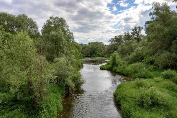 Small River Flows Small Forest 2018 — Stock Photo, Image