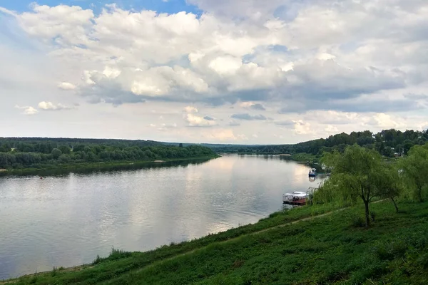 Krásné Řeky Oka Letní Večer Přírodní Scenérie 2018 — Stock fotografie