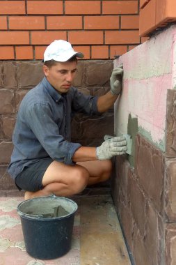 Profesyonel çalışan duvar 2018 dekoratif karo yapıştırma