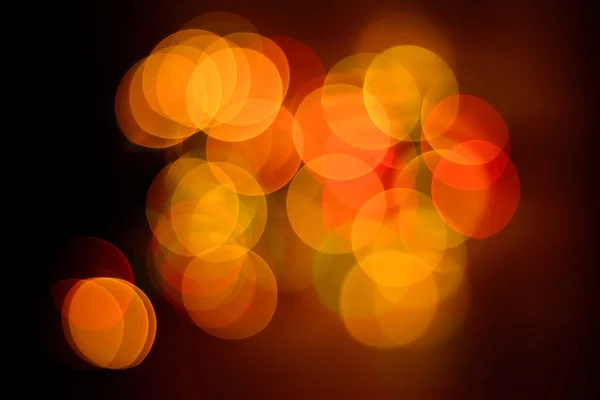 Bokeh Nos Tons Vermelho Laranja Clima Ano Novo Desfocado Fundo — Fotografia de Stock