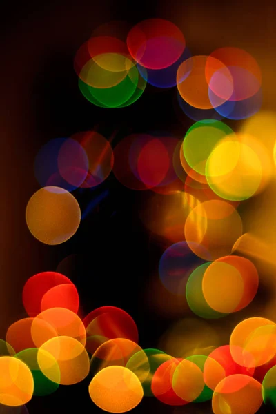 Verschwommene Kreise Des Bokeh Festlichen Hitzekalten Farben Von Gelb Zypresse — Stockfoto