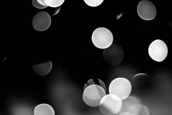 Effetti Bokeh Nei Toni Del Bianco Nero Primo Piano 2018 — Foto Stock