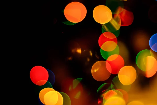 Blurred Circles Bokeh Festive Heat Cold Colors Yellow Cypress Green — Stock Photo, Image