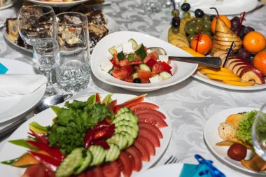 Düğün masa ile farklı tatlar 2019 için aperatifler servis