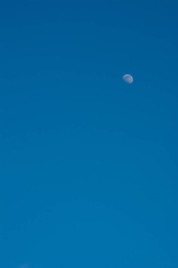 Gün ışığı mavi gökyüzü bulutlu 2019 tarihinde moon