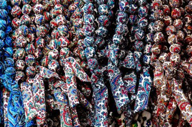 Kumaştan yapılmış renkli, renkli renkli bilezik, doku.