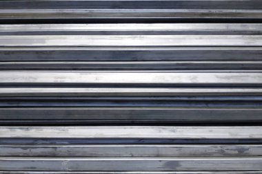 Metal profil dokusu, büyük bir planın üst görünümü.