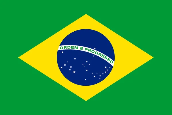 Національний Прапор Бразилії Головний Символ Незалежної Країни Атрибут Великого Розміру — стокове фото