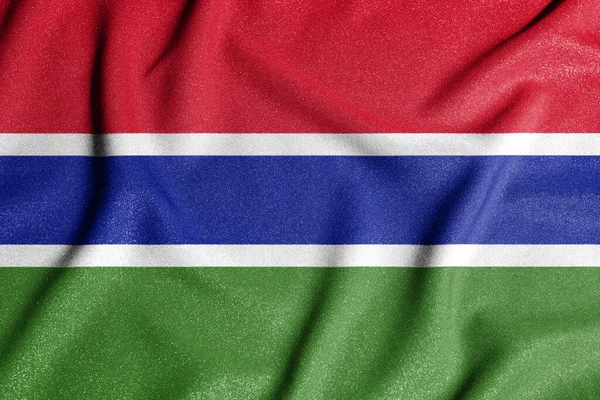 Bandiera Nazionale Del Gambia Simbolo Principale Paese Indipendente Attributo Delle — Foto Stock