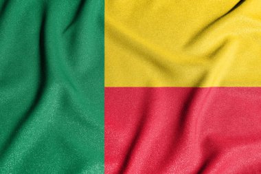 Benin Cumhuriyeti bayrağı. Bağımsız bir ülkenin ana sembolü. Demokratik bir devletin büyük bir özelliği..