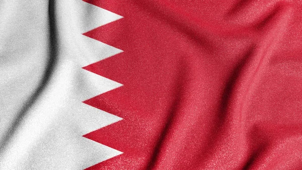 Národní Vlajka Bahrainu Hlavním Symbolem Nezávislé Země Vlajka Bahrainu 2021 — Stock fotografie