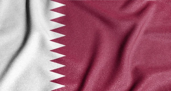 Národní Vlajka Kataru Hlavním Symbolem Nezávislé Země Katarská Vlajka 2021 — Stock fotografie