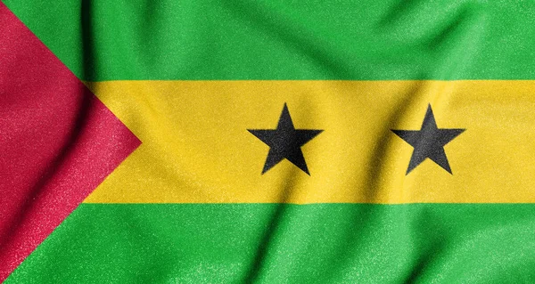 Bandiera Nazionale Del Sao Tomé Principe Simbolo Principale Paese Indipendente — Foto Stock