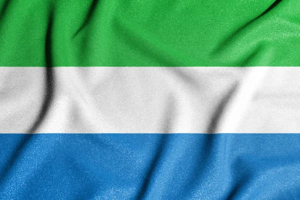 Flaga Narodowa Sierra Leone Główny Symbol Niepodległego Kraju Flaga Sierra — Zdjęcie stockowe