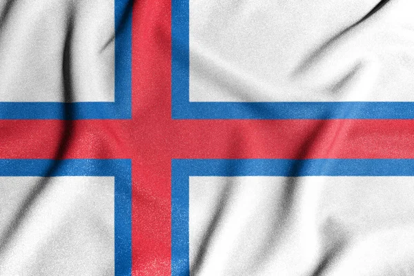 Національний Прапор Фарерських Островів Головний Символ Незалежної Країни Прапор Фарерських — стокове фото