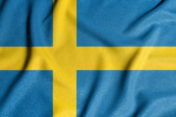 Εθνική Σημαία Της Σουηδίας Κύριο Σύμβολο Μιας Ανεξάρτητης Χώρας Σημαία — Φωτογραφία Αρχείου