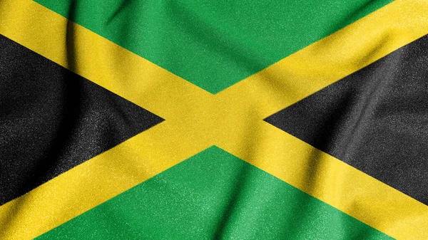 Bandeira Nacional Jamaica Símbolo Principal País Independente Bandeira Jamaica Atributo — Fotografia de Stock