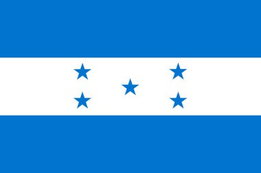 Honduras Ulusal Bayrağı. Bağımsız bir ülkenin ana sembolü. Demokratik bir devlet illüstrasyonunun büyük bir özelliği. 2021