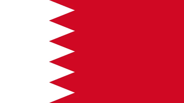 Bandiera Nazionale Del Bahrain Simbolo Principale Paese Indipendente Attributo Delle — Foto Stock