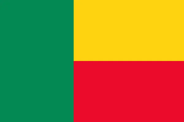 Nationale Vlag Van Benin Het Belangrijkste Symbool Van Een Onafhankelijk — Stockfoto