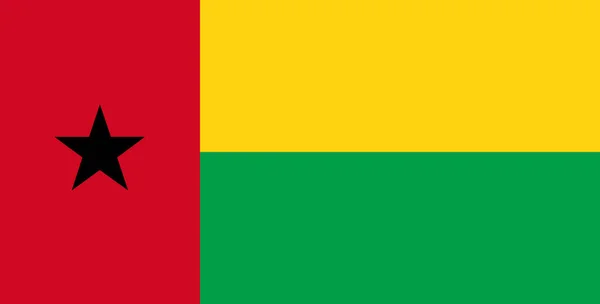 Bandeira Nacional Guiné Bissau Símbolo Principal País Independente Atributo Grande — Fotografia de Stock