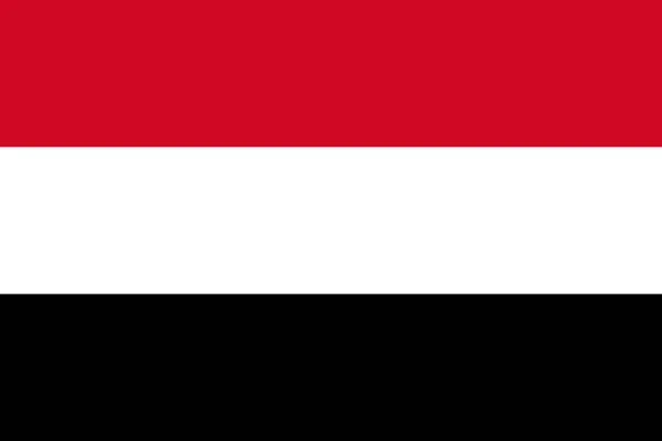也门的国旗 独立国家的主要象征 民主国家幅员辽阔的一个特征 2021年 — 图库照片
