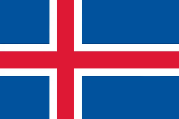 Національний Прапор Ісландії Головний Символ Незалежної Країни Атрибут Великого Розміру — стокове фото