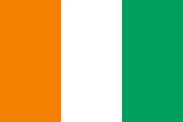 Bandiera Nazionale Della Costa Avorio Simbolo Principale Paese Indipendente Attributo — Foto Stock