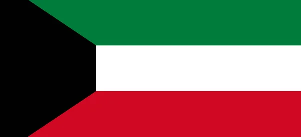 Bandeira Nacional Kuwait Símbolo Principal País Independente Atributo Grande Dimensão — Fotografia de Stock