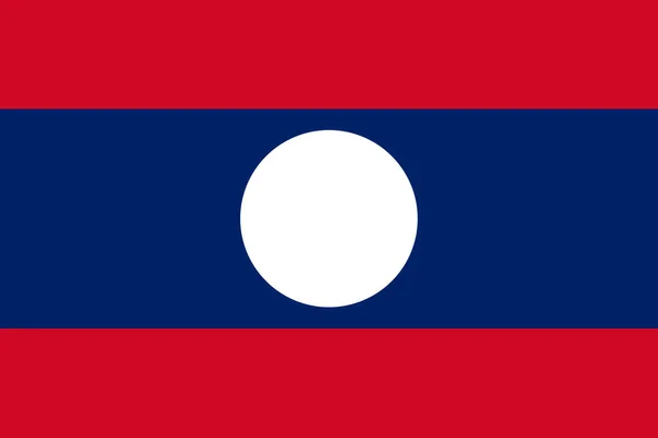 Bandeira Nacional Laos Símbolo Principal País Independente Atributo Grande Dimensão — Fotografia de Stock