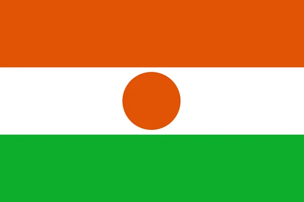 Drapeau National Niger Symbole Principal Pays Indépendant Attribut Grande Taille — Photo