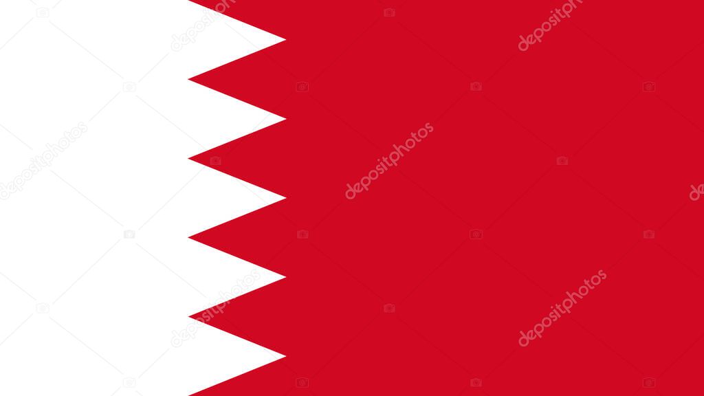 National flag of the bahrain. The main symbol of an independent country. An attribute of the large size of a democratic state illustration.2021