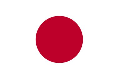 Japonya bayrağı. Bağımsız bir ülkenin ana sembolü. Demokratik bir devlet illüstrasyonunun büyük bir özelliği. 2021