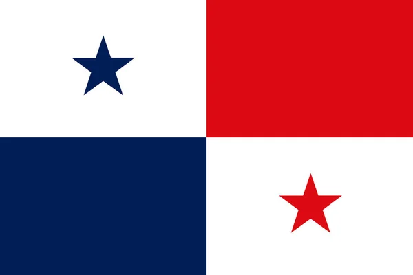 Panama Ulusal Bayrağı Bağımsız Bir Ülkenin Ana Sembolü Demokratik Bir — Stok fotoğraf