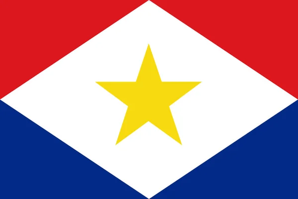 Nationale Vlag Van Saba Het Belangrijkste Symbool Van Een Onafhankelijk — Stockfoto