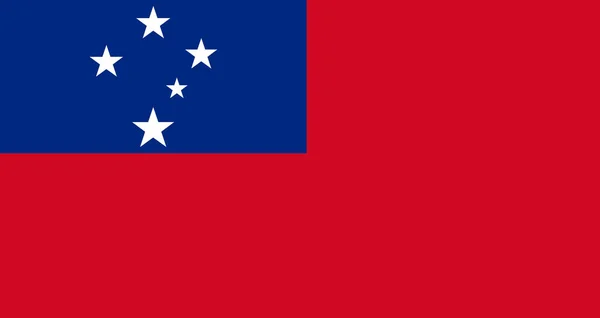 萨摩亚国旗 独立国家的主要象征 民主国家幅员辽阔的一个特征 2021年 — 图库照片