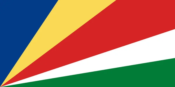 Nationalflagge Der Seychellen Das Wichtigste Symbol Eines Unabhängigen Landes Ein — Stockfoto