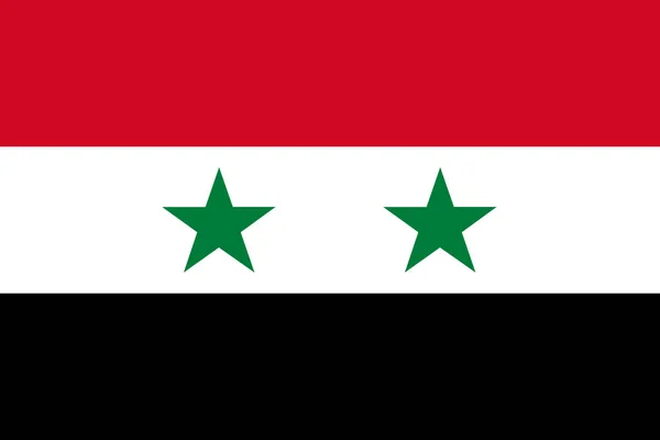 Drapeau National Syrie Symbole Principal Pays Indépendant Attribut Grande Taille — Photo