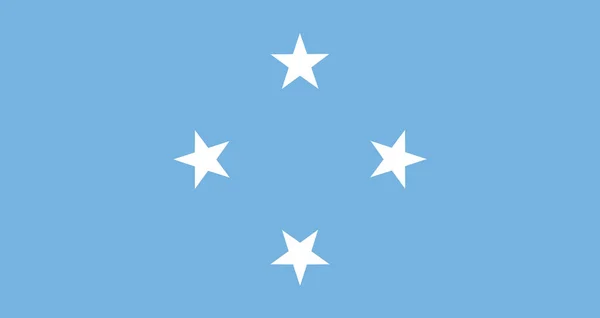 联邦微观经济州的国旗 独立国家的主要象征 民主国家幅员辽阔的一个特征 2021年 — 图库照片