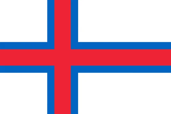 National Flag Faroe Islands Main Symbol Independent Country Attribute Large — Stock Photo, Image