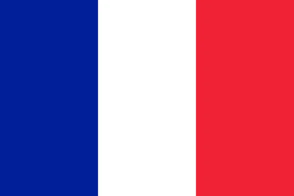 Flaga Narodowa Francji Główny Symbol Niepodległego Kraju Atrybut Dużego Rozmiaru — Zdjęcie stockowe