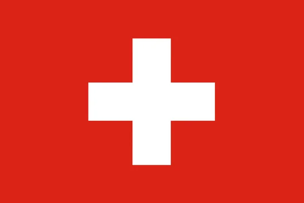 Flaga Narodowa Szwajcarii Główny Symbol Niepodległego Kraju Atrybut Dużego Rozmiaru — Zdjęcie stockowe