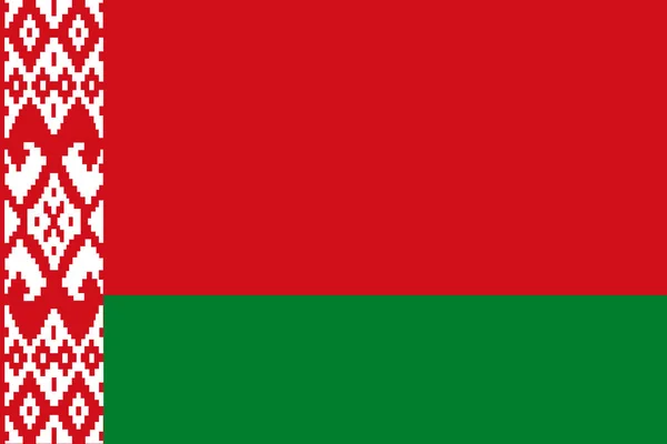 Beyaz Rusya Nın Ulusal Bayrağı Bağımsız Bir Ülkenin Ana Sembolü — Stok fotoğraf