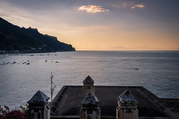 Salida Del Sol Mar Maiori Costa Amalfi — Foto de Stock